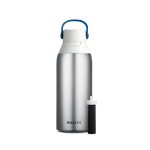 Brita Insulated Filtered Water Bottle with Straw, Reusable, Stainless Steel Metal, 20 Ounce